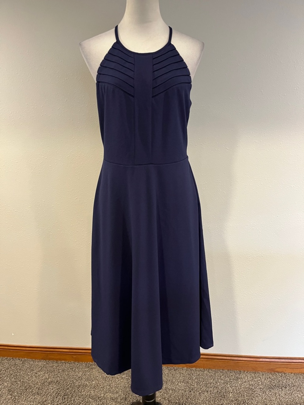 Spense Navy Halter‎ Midi fit & flare Dress size 12